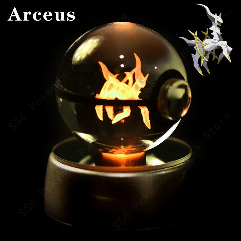 Pokemon Crystal Ball 3D Lamp Night Light